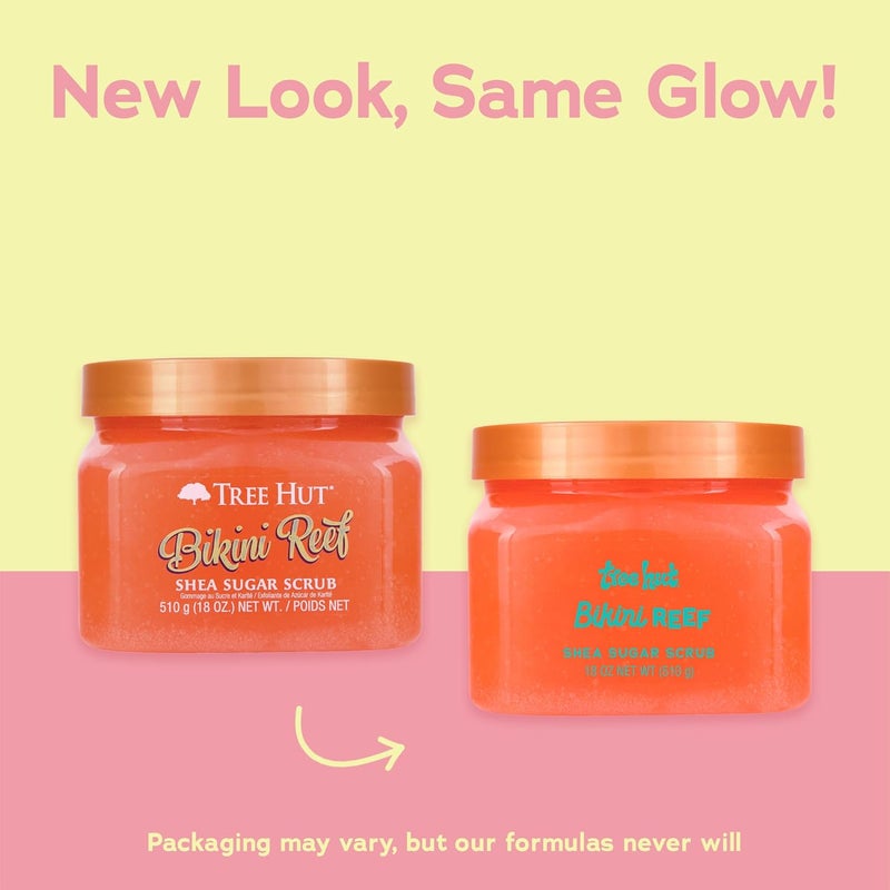 Treehut Bikini Reef Shea Sugar Scrub, Exfoliating, Hydrating & Moisturizing Body Scrub with Shea Butter & Nourishing Essential Oils, Smooth & Soften Skin, 18 oz - Image 2